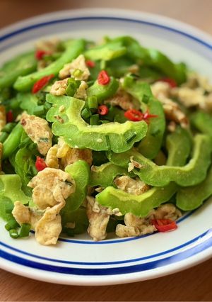 Hình của món 💚 Trứng Chiên Khổ Qua.