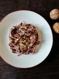 Tagliatelle al cacao con salsa alle noci