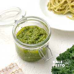 A picture of Kale Pesto for Shrimp Spaghetti | Shrimp Spaghetti with Kale Pesto | Saus Kale.