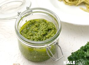 Foto resep Kale Pesto for Shrimp Spaghetti | Shrimp Spaghetti with Kale Pesto | Saus Kale