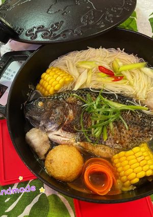 麻油酒燒魚麵線 的食譜成品照片