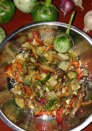 Foto resep Sambel teri terong mini