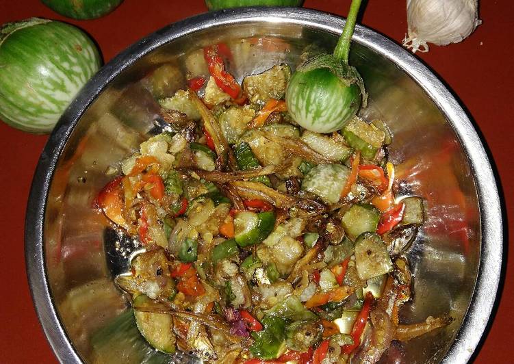 Sambel teri terong mini