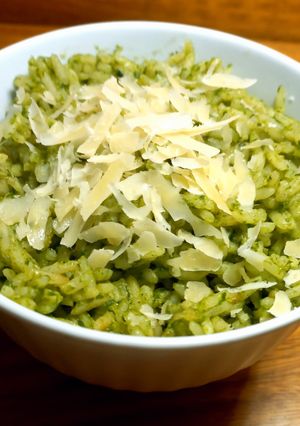 Una foto de Arroz Verde Con Espinaca