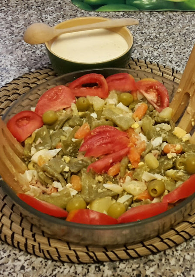 Una foto de Ensalada de Judías Verdes y Salsa de Yogur