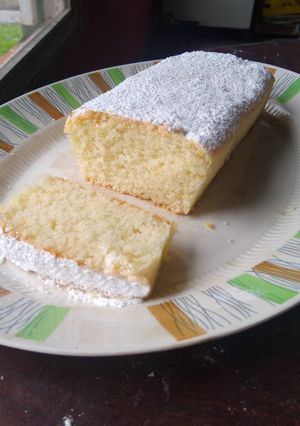 Una foto de Budín de limón vegano
