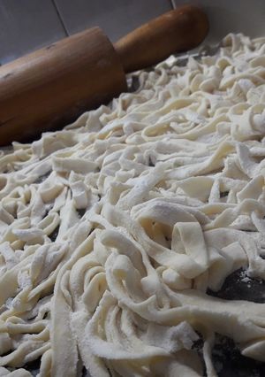 Una foto de Tallarines caseros