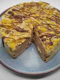Crêpe Cake with Chocolate Mousse and Mango Sauce