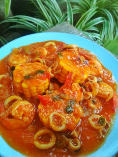Foto resep Cumi&Udang Saus Padang