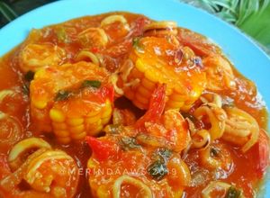 Foto resep Cumi&Udang Saus Padang