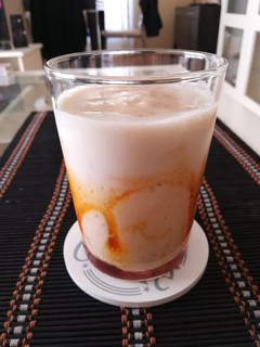 Una foto de Batido de plátano y pera