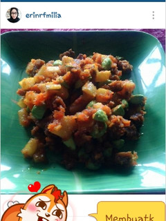 Foto resep Balado kentang,tempe,pete