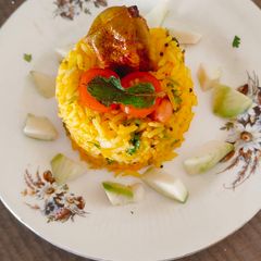 A picture of Raw mango rice(Mavinakayi Chitranna).