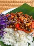 Soy-Braised Chickpeas with Rice (Vegan)