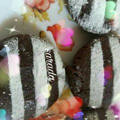 A picture of Chocolaty biscuit peda.