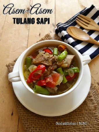 Cara Gampang Membuat Resep Asem-asem tulang iga sapi Anti Ribet, Enak Banget