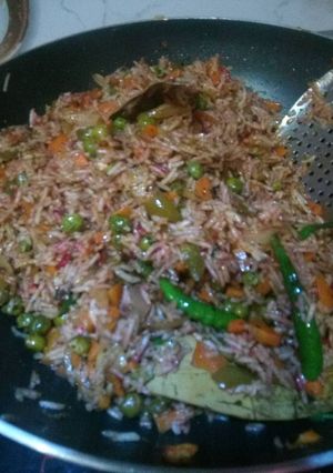 A picture of Mix veg Chinese pulav.