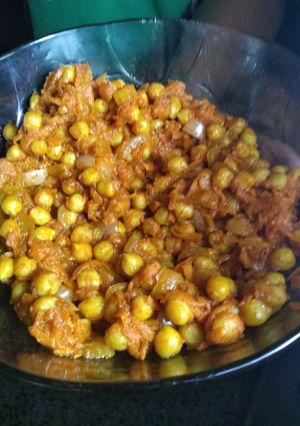 Una foto de Garbanzos al Curry