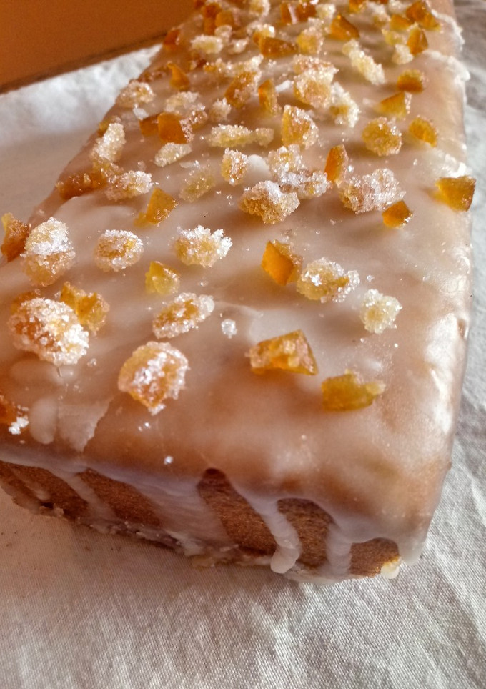 Una foto de Budín de pomelo rosado