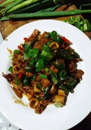 Foto resep Cumi asin + tempe 🐙