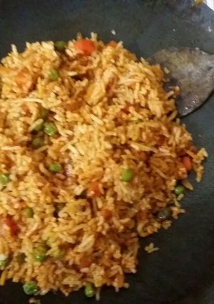 A picture of Street style tawa pulao.
