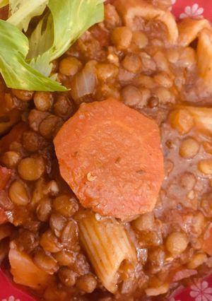 Una foto de GUISO DE 🍲LENTEJAS🍝(como lo hace mi mamá ❤️)