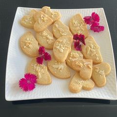A picture of Easy Almond Cookies #eggless.