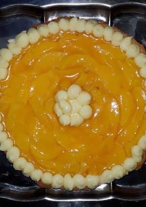 Una foto de Tarta de durazno