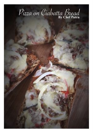 Foto resep Pizza on Ciabatta Bread