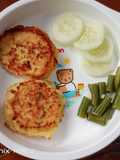 H231. Perkedel Kentang Ayam, Timun dan Buncis Kukus (13 month+)