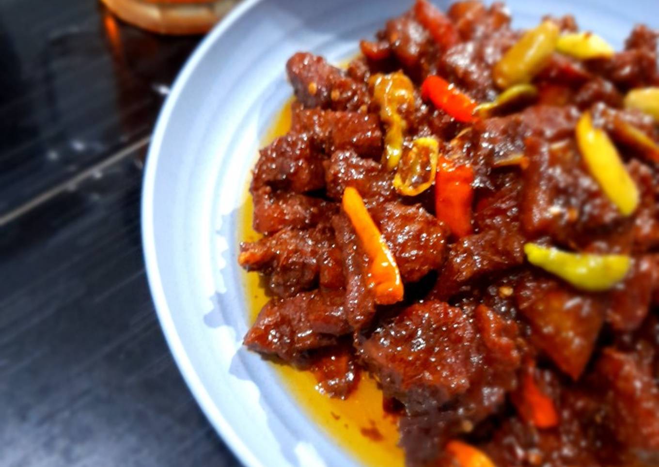 Sate sapi goreng (bumbu maranggi)