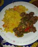 Chapsui de carne con arroz al curry 😋