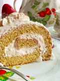 Einkorn maple roll cake