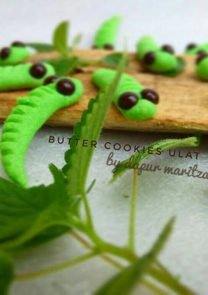 Foto resep Butter Cookies Caterpillar (ulat)