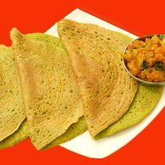 Pesar attu-Moong dal dosa A picture of Pesar attu-Moong dal dosa.