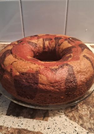 Una foto de Budín exquisito con triple sabores