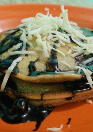 Foto resep Milo Pancake with Choco Honey Sauce