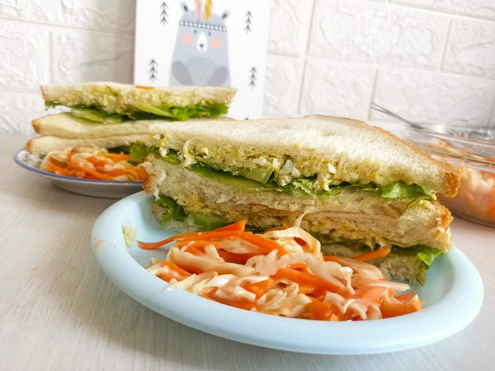 Cara Mudah Membuat Resep Sandwich egg mayo #9 yang Lezat Anti Ribet, Sempurna