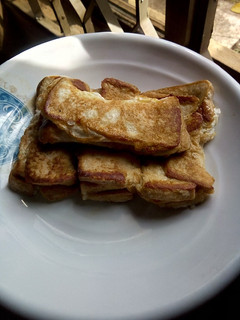 Gashin bread hade da kwai ainihin hoton girkin