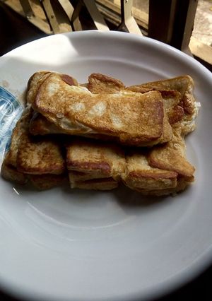 Gashin bread hade da kwai ainihin hoton girkin