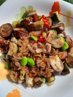 Foto resep Tumis Terong Pete Udang Rebon