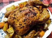 A picture of holiday roast chicken