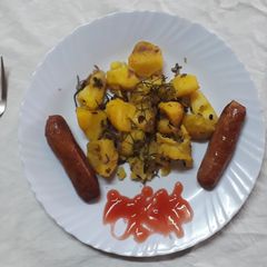 A picture of Butter-Grilled IrishPotatoes with rosemaryleaves#authormarathon#.