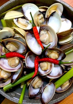 Hình của món Nghêu hấp sả.