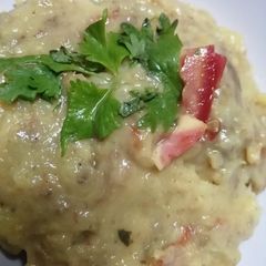 A picture of Coconut and mutton casava#themechallenge.