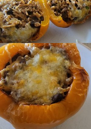 A picture of Mexican stuffed peppers.