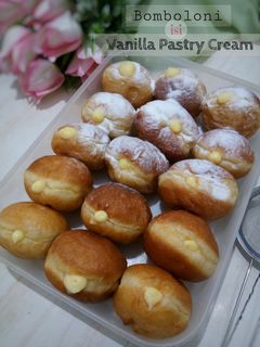 Foto resep Donat Bomboloni Isi Vanilla Pastry Cream