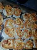 Canastitas de pollo al tomate y queso