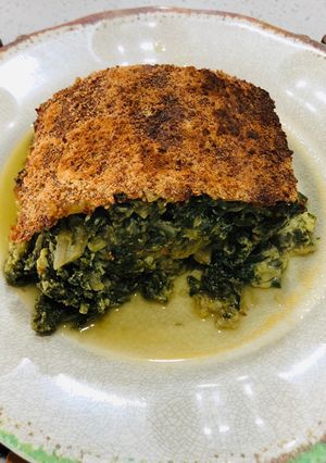 Una foto de Budín de acelgas con sorpresa