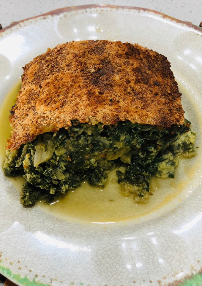 Una foto de Budín de acelgas con sorpresa